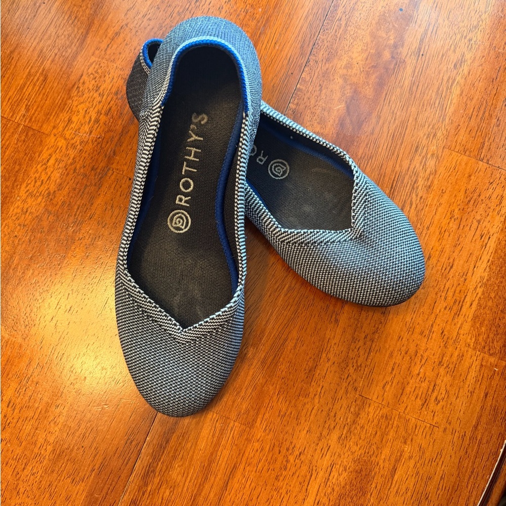 Rothy's Gray Knit Ballet Flats